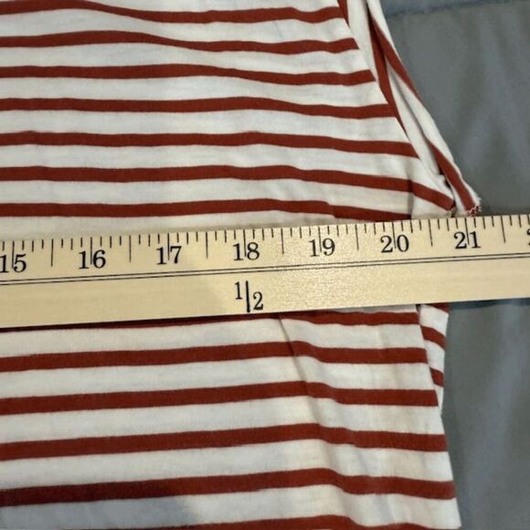 AYR The Supercool Tee Brick Lane Striped Pima Cotton Cap Sleeve Oversized Small - Picture 9 of 11